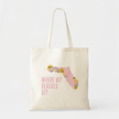 Tote Bag Floride Où Mes Plages Personnalisées (Devant)
