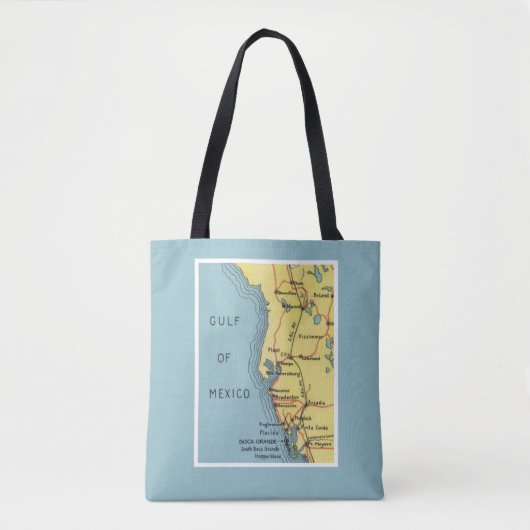 Tote Bag Floride vintage golfe du Mexique (Devant)
