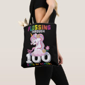 Tote Bag Flossing through 100 Days of School Unicorn (De près)
