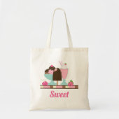 Tote Bag Flotte de crème glacée sucrée Sundae & fraise (Devant)