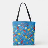 Tote Bag Flottes de la piscine de fruits d'été - Eau bleue (Dos)