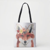 Tote Bag Flower Crown Forester Fox (Devant)