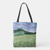 Tote Bag Flower Field Landscape  (Dos)