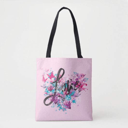 Tote Bag Flower Heart Love (Devant)