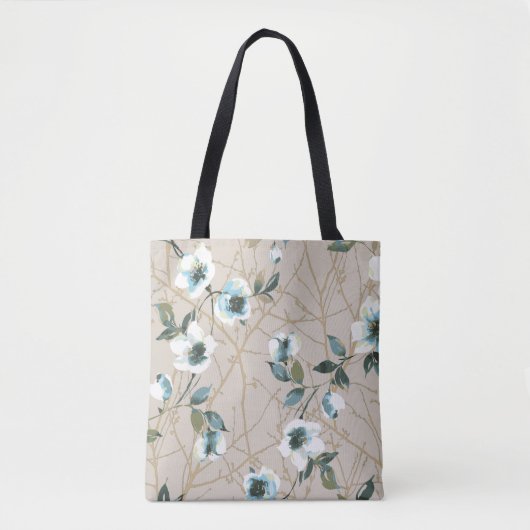 Tote Bag flower pattern design textile illustrationart,patt (Devant)