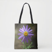 Tote Bag flower power pourpre (Devant)