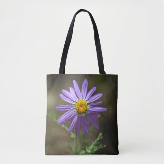 Tote Bag flower power pourpre (Devant)