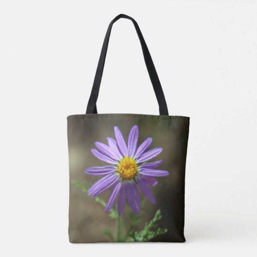 Tote Bag flower power pourpre (Dos)