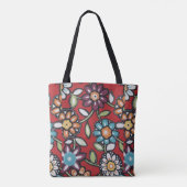 Tote Bag flower power super hippie (Dos)
