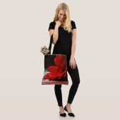 Tote Bag Flower rouge (Sur le modèle)