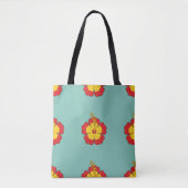 Tote Bag Flower rouge hibiscus (Devant)