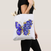 Tote Bag Flower Sapphire Butterfly (De près)