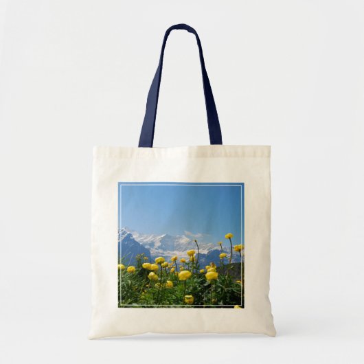 Tote Bag Flowers (homonymie) | Eiger Monch Swiss Alps (Devant)