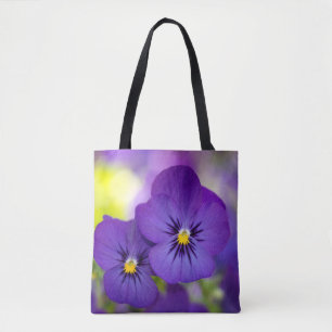 Tote Bag Flowers (homonymie) Purple Pansies