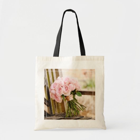 Tote Bag Flowers | Pink Rose Bouquet (Devant)