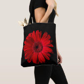 Tote Bag Flowers | Red Gerbera Daisy (De près)