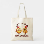 Tote Bag Fluent dans le langage Fowl (Dos)