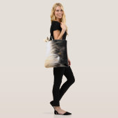 Tote Bag Fluffy Calico Cat (Sur le modèle)