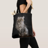Tote Bag Fluffy Gris (De près)