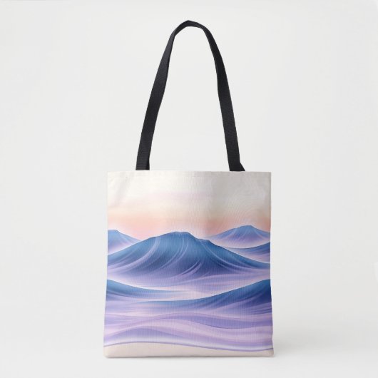 Tote Bag Fluide à dérive Twilight Abstrait (Devant)