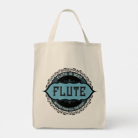 Tote Bag Flute Best Music Note Circle (Dos)