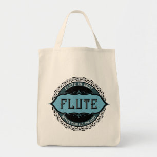 Tote Bag Flute Best Music Note Circle
