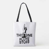 Tote Bag Flute Stuff - Drôle Flute Music (Dos)