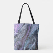 Tote Bag Flux Abstrait Violet & Sarcelle (Dos)