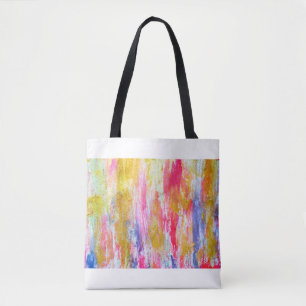 Tote Bag Flux Abstraits de peintures au mur. Texte moderne
