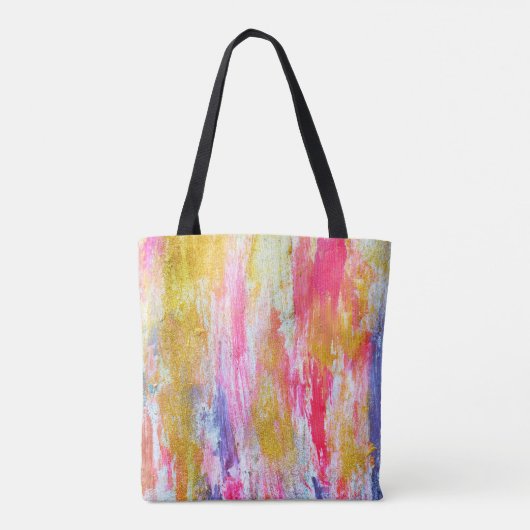 Tote Bag Flux Abstraits de peintures au mur. Texte moderne (Dos)