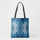 Tote Bag Flux cosmique sacré - Symétrie argent bleu (Devant)