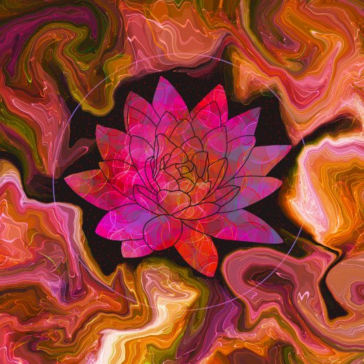 Tote Bag Flux de fleurs cosmiques fourre-tout