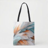 Tote Bag Flux de plume abstrait – Élégance douce (Devant)