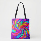 Tote Bag Flux doux : Cartoon arc-en-ciel (Devant)