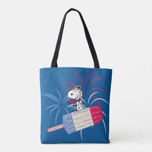 Tote Bag Flying Ace Snoopy on Ice Pop (Dos)