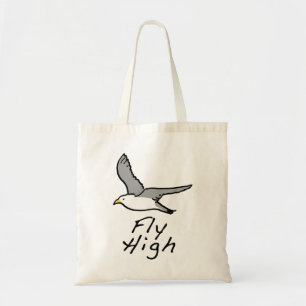 Tote Bag Flying Bird. Mouette mouillée en vol.