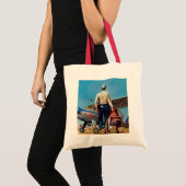 Tote Bag Flying Cowboy par Mead Schaeffer (Devant (produit))