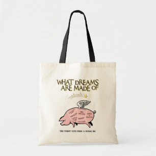Tote Bag Flying Pig Cuts-What Dreams Are Made Of