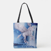 Tote Bag Flying Unicorn Believe Inspirational (Dos)