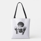Tote Bag Focus Blindfold Motivational Street Art Illustrati (Dos)