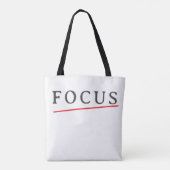 Tote Bag FOCUS Minimalist Motivational T-Shirt — Clean Mode (Dos)