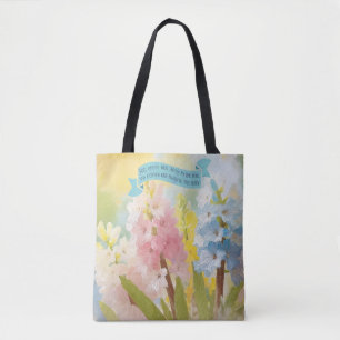 Tote Bag Foi des femmes Bible, Fleurs de Hyacinth, Fête des