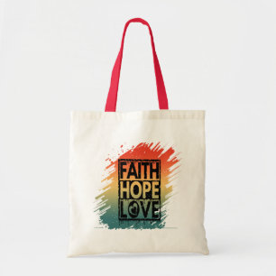 TOTE BAG FOI ESPOIR AMOUR VERSE INSPIRANT MOTIVATIONNEL