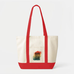 TOTE BAG FOI ESPOIR AMOUR VERSE INSPIRANT MOTIVATIONNEL