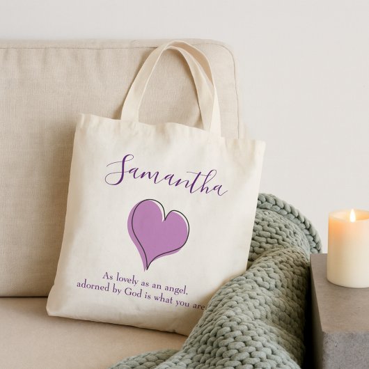 Tote Bag Foi et amour Coeur chrétien