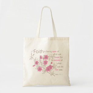 Tote Bag Foi (rose et brun)