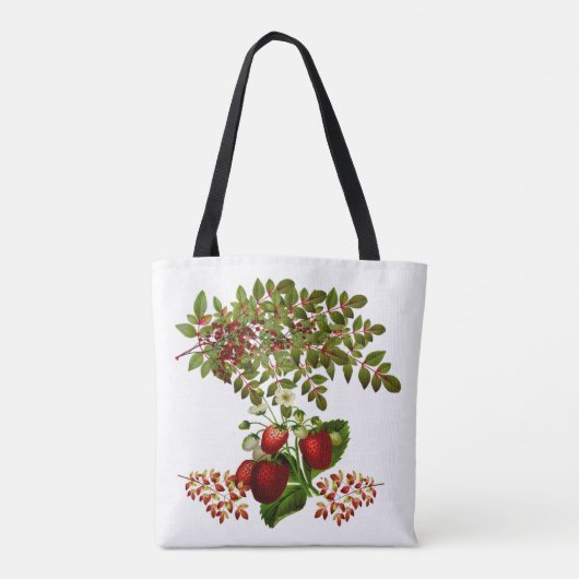 Tote Bag Foliage Automne Feuilles Berry Vert doux (Dos)