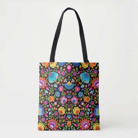 Tote Bag Folklore flowers  (Devant)