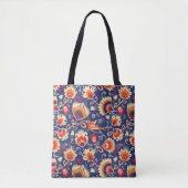 Tote Bag 💛 🧡 💙 Folklore motif aux fleurs jaunes 002 (Devant)