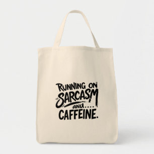 Tote Bag Fonctionne au sarcasme et à la caféine
